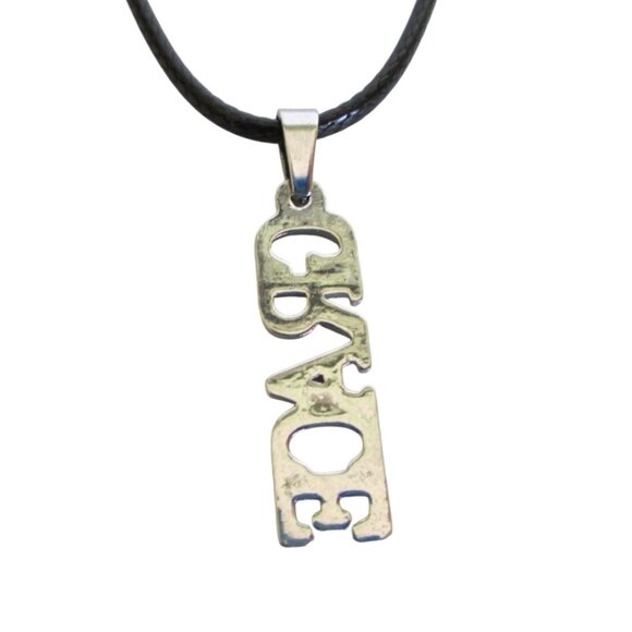 New Grace Pendant Necklace on 18" to 20" Black Cord Inspirational Unisex Jewelry - Picture 5 of 5